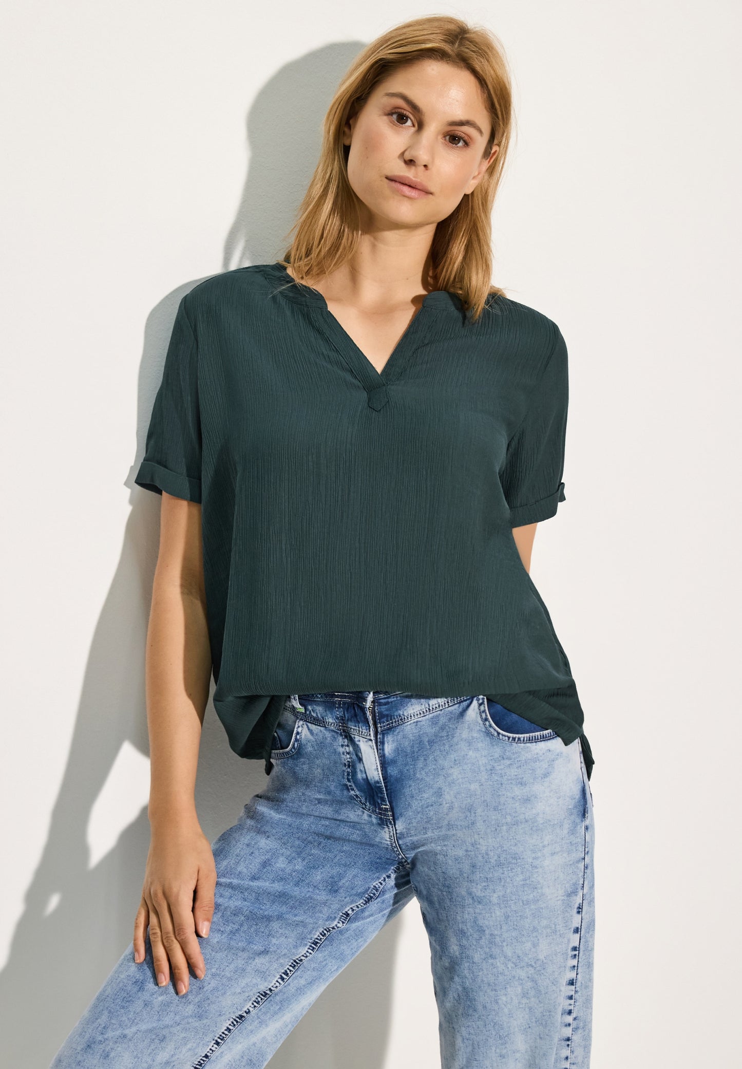 Solid Structure Blouse