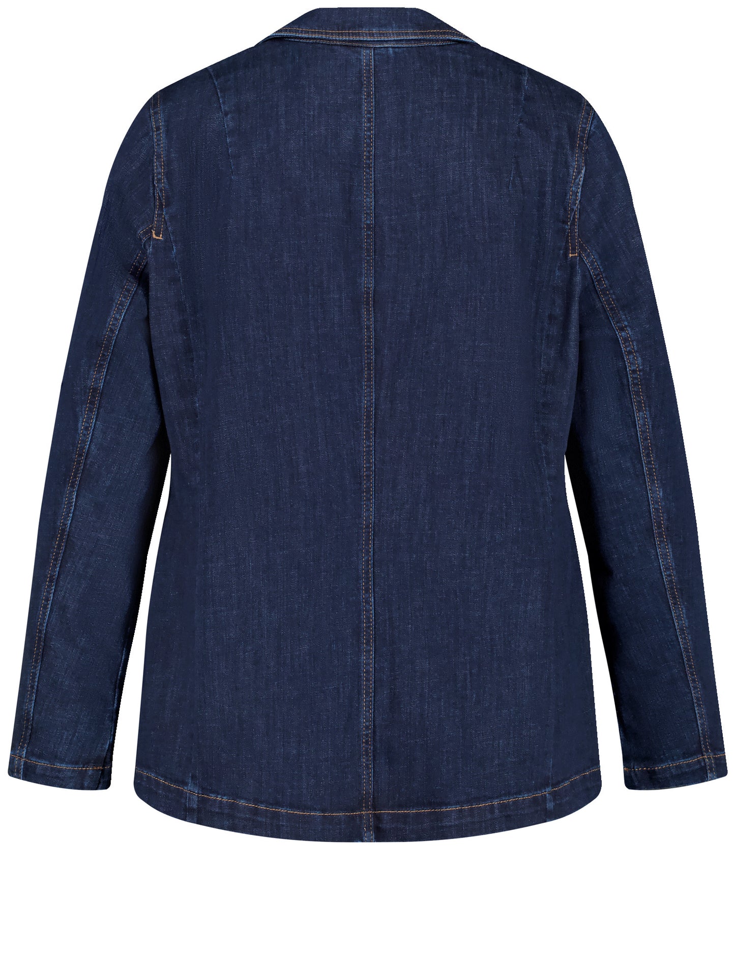 denim blazer with contrast quilting