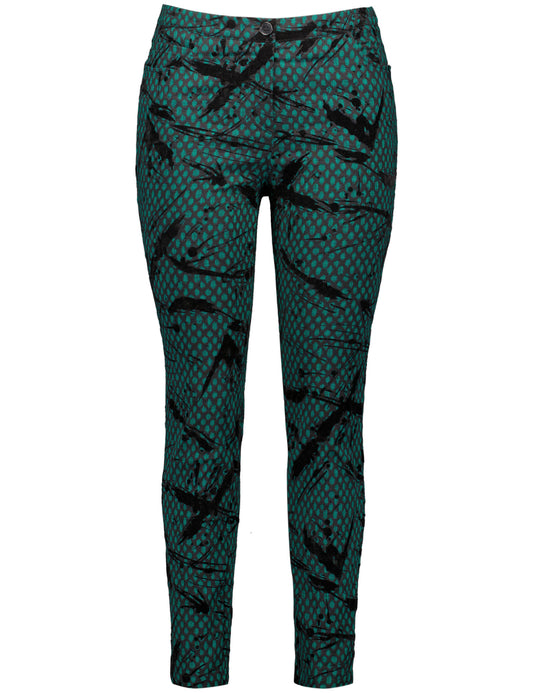 Jacquard-Hose mit Flockprint Betty